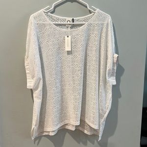 Anthropology lace boxy top